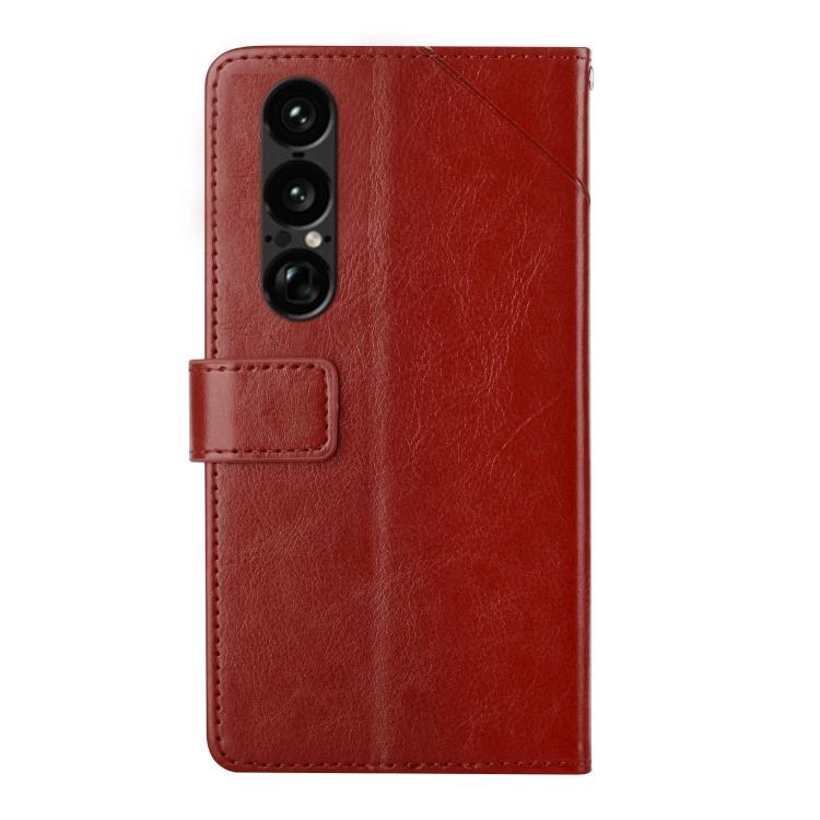 For Sony Xperia 1 VII Y-shaped Pattern Flip Leather Phone Case