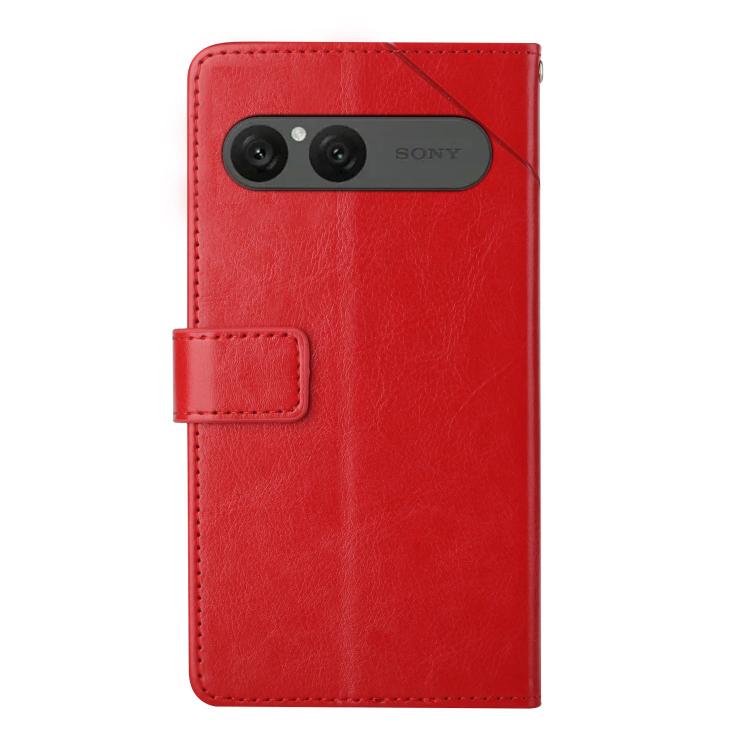 For Sony Xperia 10 VII Y-shaped Pattern Flip Leather Phone Case
