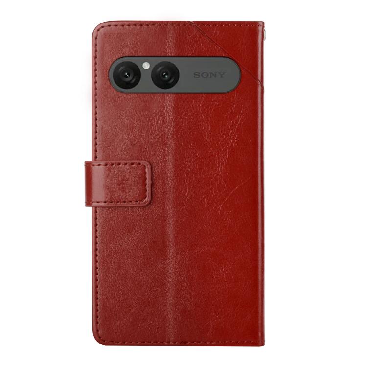 For Sony Xperia 10 VII Y-shaped Pattern Flip Leather Phone Case