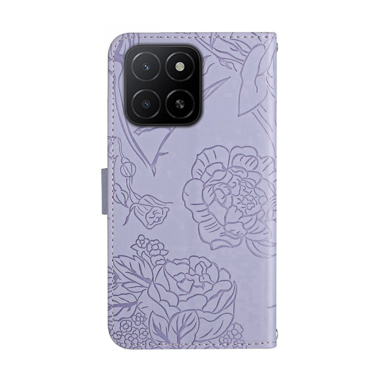 For Honor X5b 4G / X5b Plus 4G HT03 Skin Feel Butterfly Embossed Flip Leather Phone Case