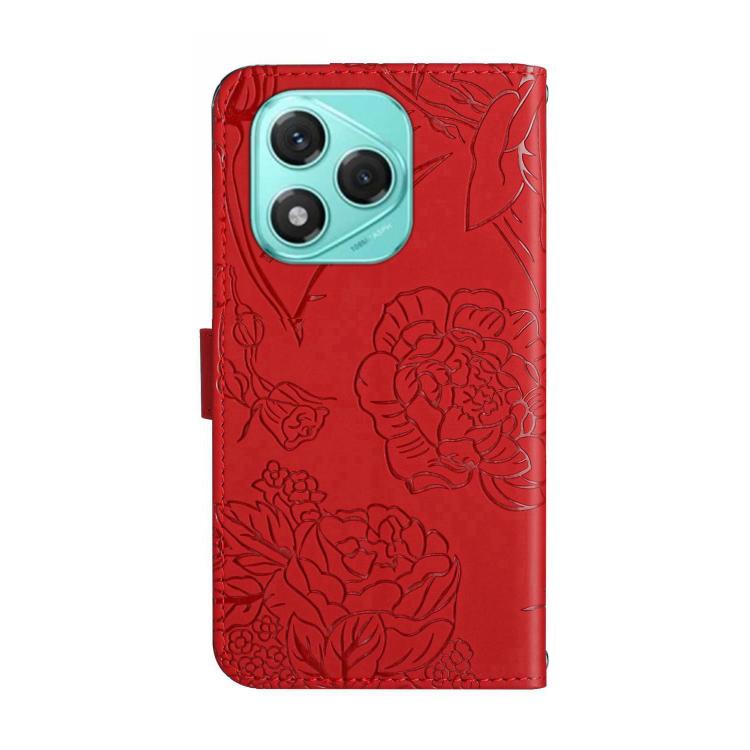For Honor 400 Lite Global HT03 Skin Feel Butterfly Embossed Flip Leather Phone Case