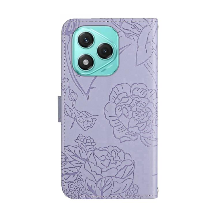 For Honor 400 Lite Global HT03 Skin Feel Butterfly Embossed Flip Leather Phone Case