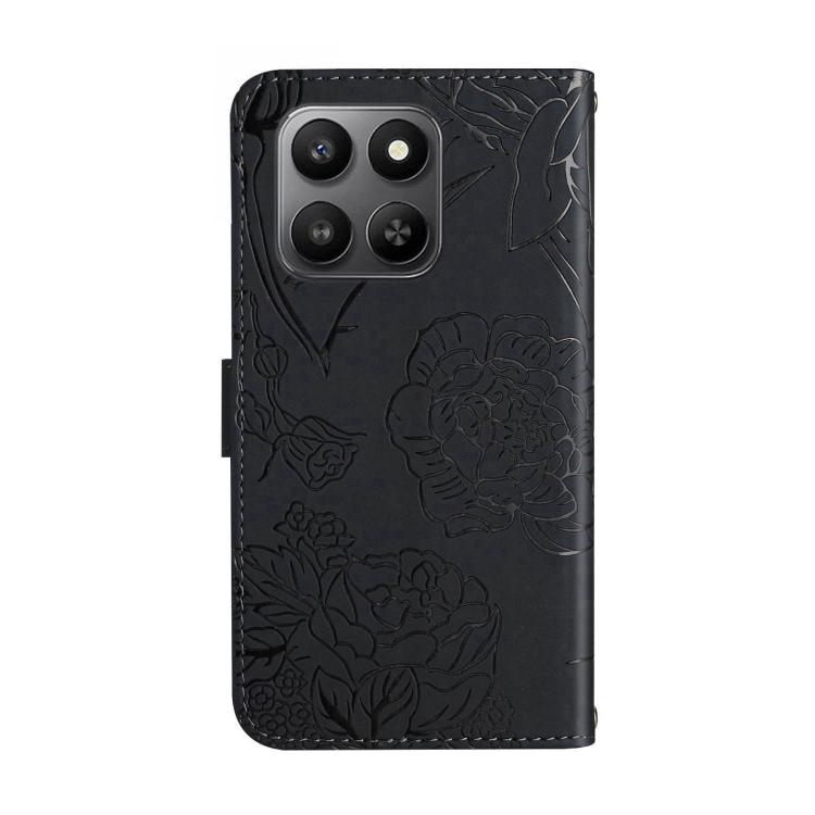For Honor 400 Smart 5G HT03 Skin Feel Butterfly Embossed Flip Leather Phone Case
