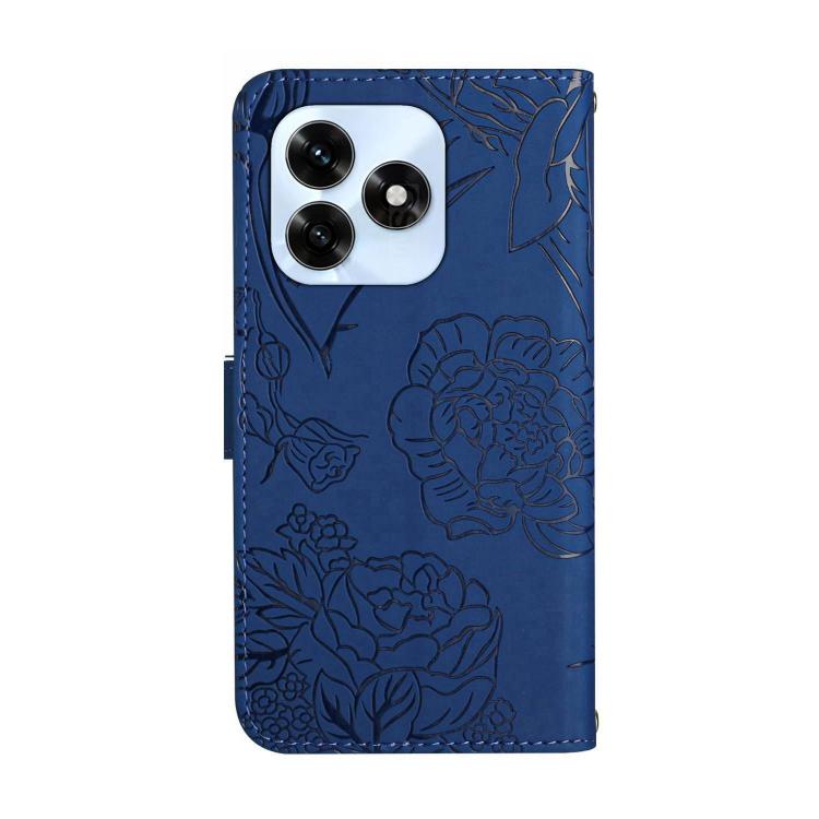 For Honor X5c Plus HT03 Skin Feel Butterfly Embossed Flip Leather Phone Case