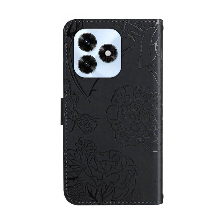 For Honor X5c Plus HT03 Skin Feel Butterfly Embossed Flip Leather Phone Case