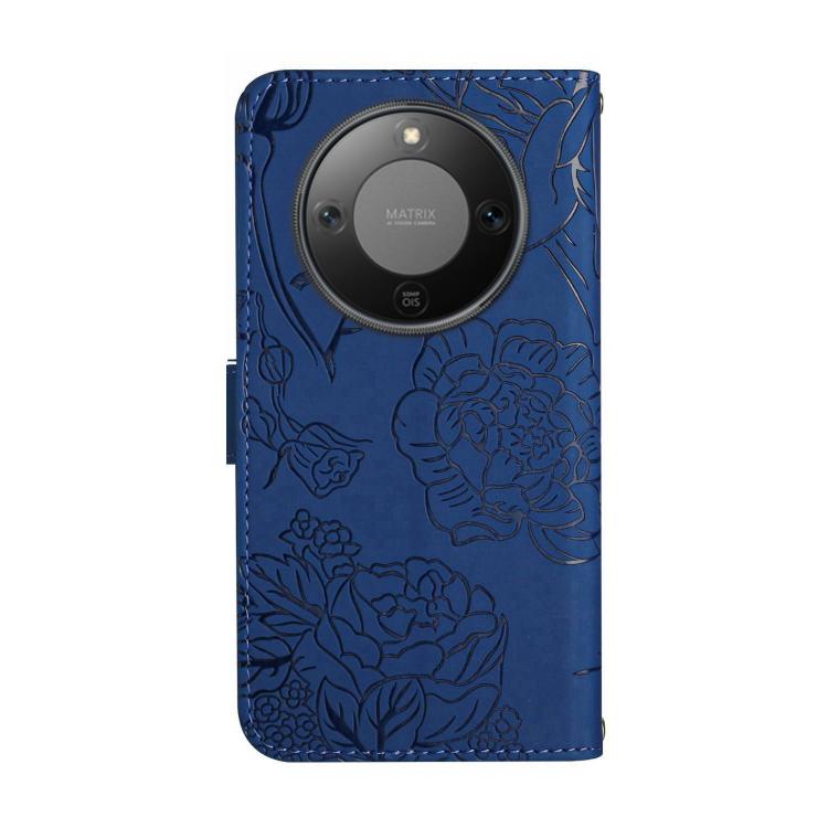 For Honor X9d 5G Global HT03 Skin Feel Butterfly Embossed Flip Leather Phone Case
