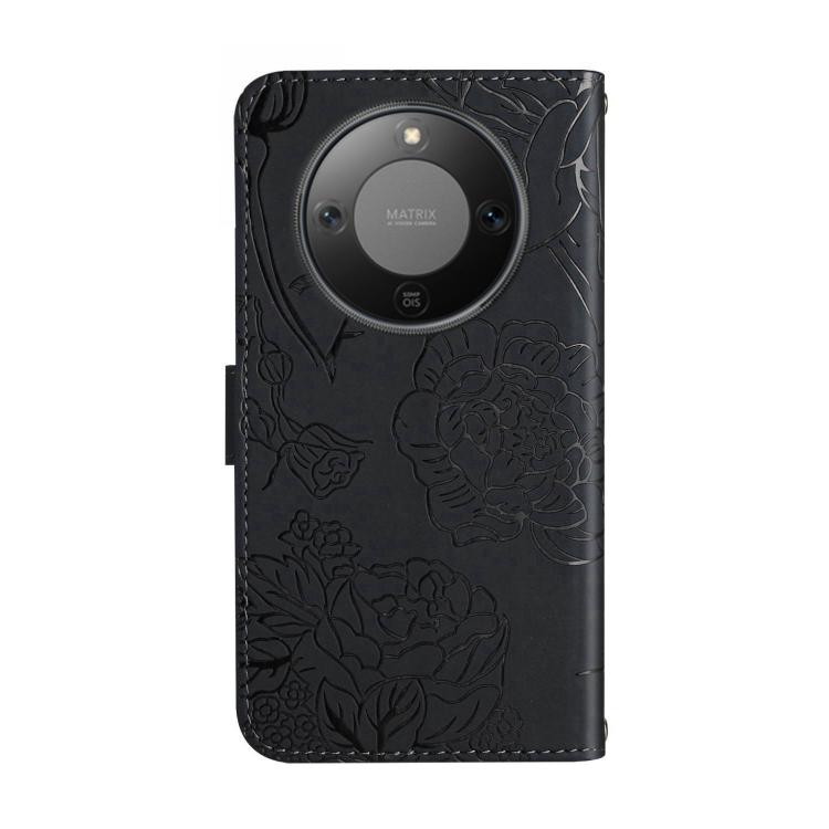 For Honor X9d 5G Global HT03 Skin Feel Butterfly Embossed Flip Leather Phone Case