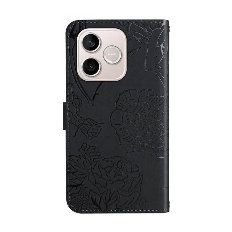 For Honor 600 Lite Global HT03 Skin Feel Butterfly Embossed Flip Leather Phone Case