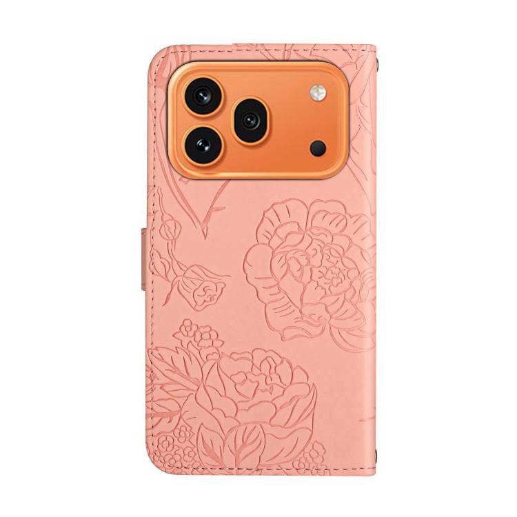 For Honor 600 Global / 600 Pro Global HT03 Skin Feel Butterfly Embossed Flip Leather Phone Case