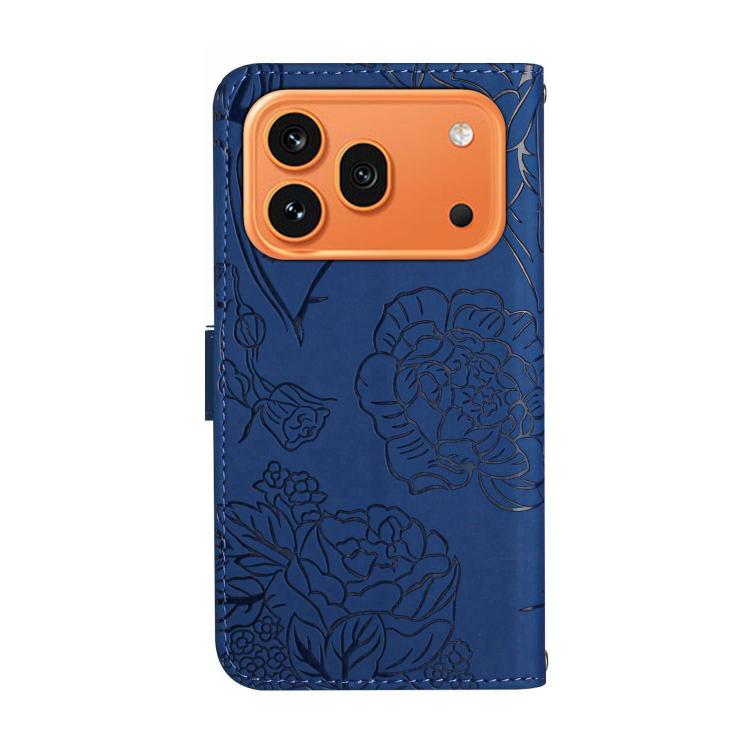 For Honor 600 Global / 600 Pro Global HT03 Skin Feel Butterfly Embossed Flip Leather Phone Case