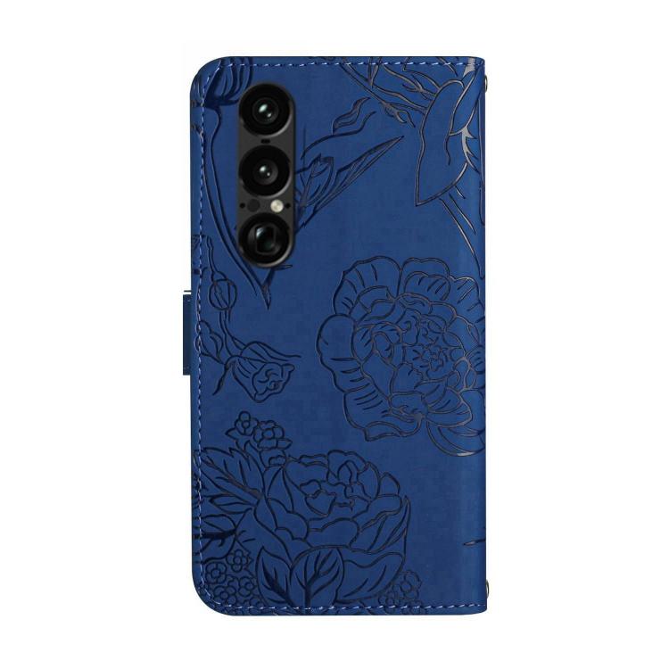For Sony Xperia 1 VII HT03 Skin Feel Butterfly Embossed Flip Leather Phone Case