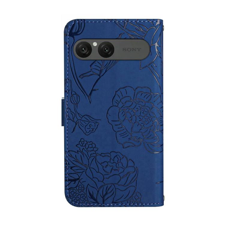 For Sony Xperia 10 VII HT03 Skin Feel Butterfly Embossed Flip Leather Phone Case