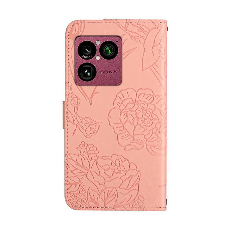 For Sony Xperia 1 VIII HT03 Skin Feel Butterfly Embossed Flip Leather Phone Case