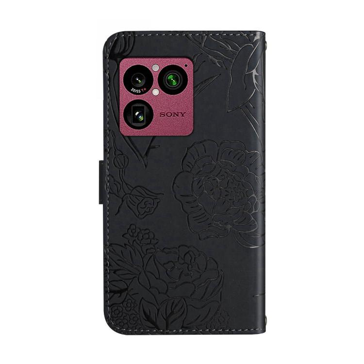 For Sony Xperia 1 VIII HT03 Skin Feel Butterfly Embossed Flip Leather Phone Case