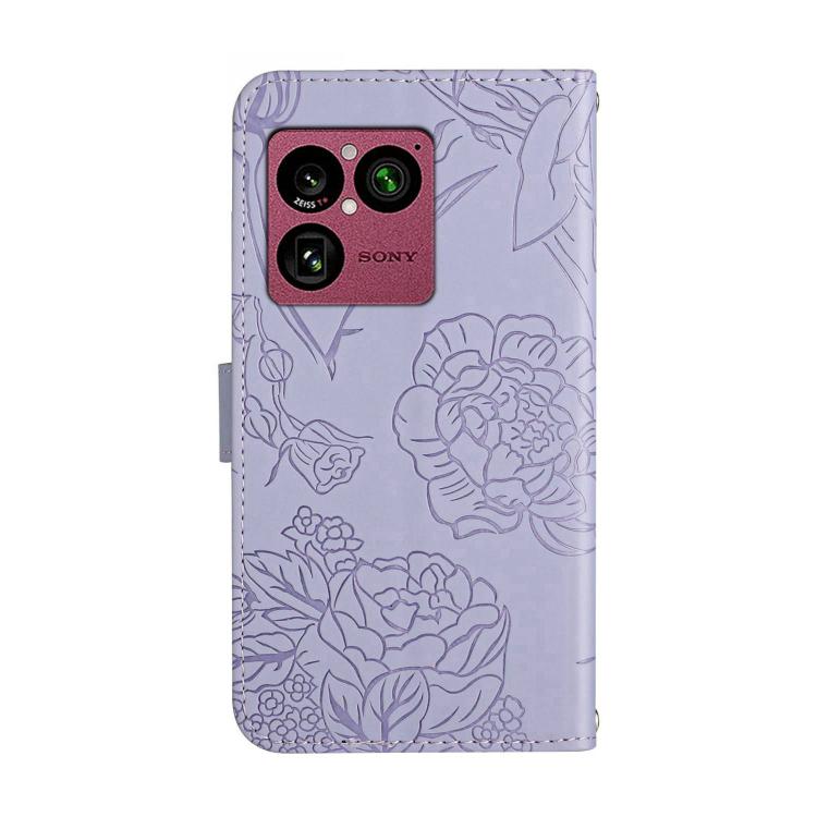For Sony Xperia 1 VIII HT03 Skin Feel Butterfly Embossed Flip Leather Phone Case