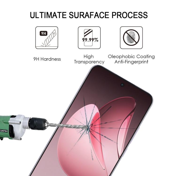 For OPPO Reno13 Pro Global 9H HD 3D Curved Edge Tempered Glass Film - Black