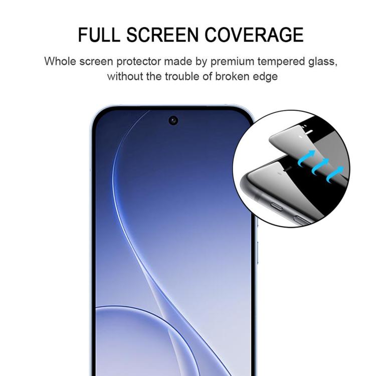 For OPPO Reno15 5G Global 9H HD 3D Curved Edge Tempered Glass Film - Black