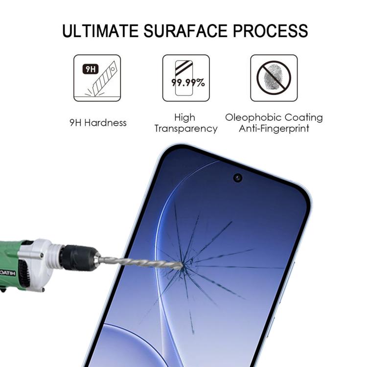 For OPPO Reno15 5G Global 9H HD 3D Curved Edge Tempered Glass Film - Black