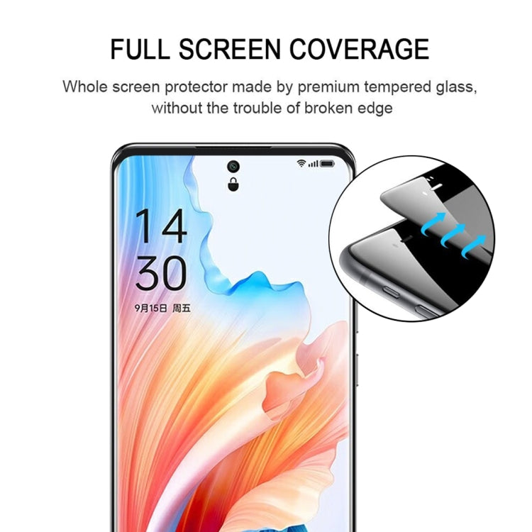 For OPPO A2 Pro 25pcs 9H HD 3D Curved Edge Tempered Glass Film(Black)