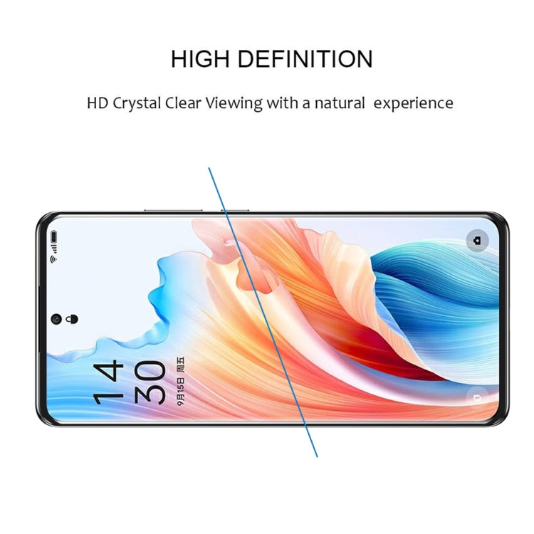 For OPPO A2 Pro 25pcs 9H HD 3D Curved Edge Tempered Glass Film(Black)