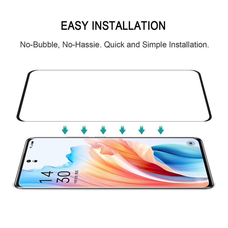 For OPPO A2 Pro 25pcs 9H HD 3D Curved Edge Tempered Glass Film(Black)