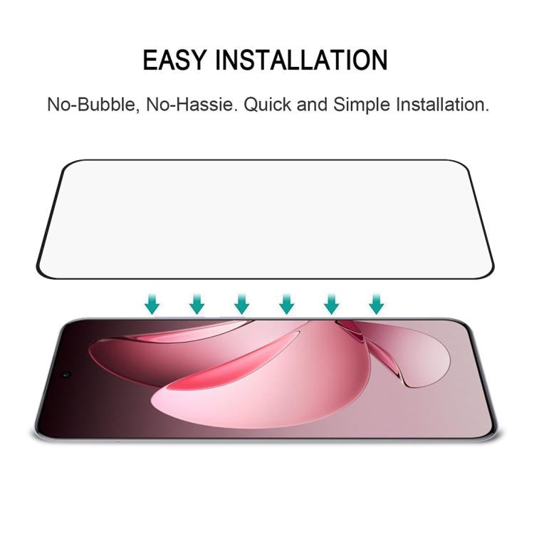 For OPPO Reno13 Pro Global 25pcs 9H HD 3D Curved Edge Tempered Glass Film - Black