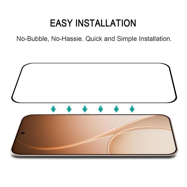 For OPPO Reno15 Pro 5G Global 25pcs 9H HD 3D Curved Edge Tempered Glass Film - Black