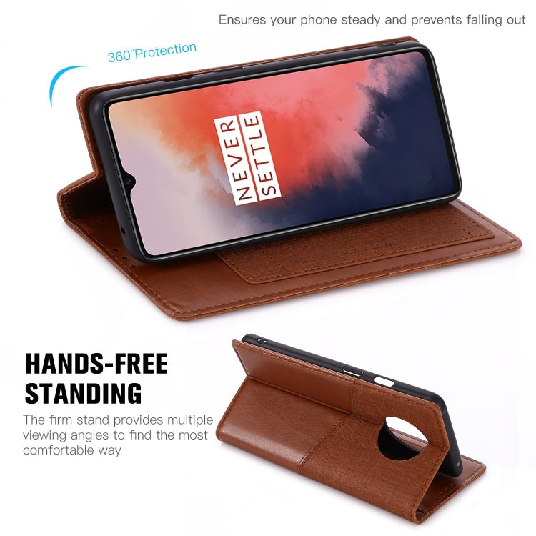For OnePlus 7T MUXMA MX109 Horizontal Flip Leather Case with Holder & Card Slot & Wallet