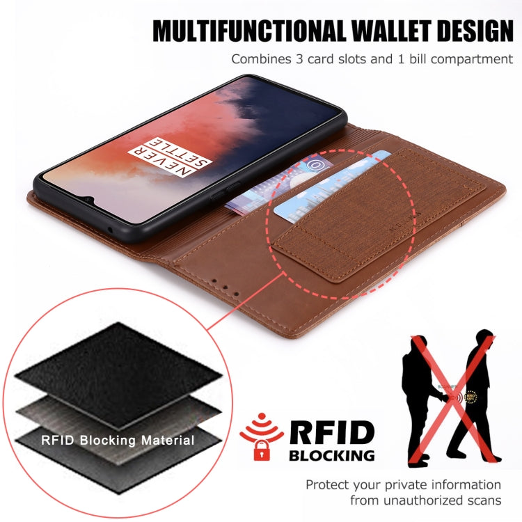For OnePlus 7T MUXMA MX109 Horizontal Flip Leather Case with Holder & Card Slot & Wallet