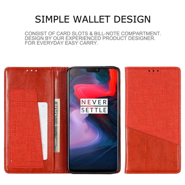 For OnePlus 6 MUXMA MX109 Horizontal Flip Leather Case with Holder & Card Slot & Wallet