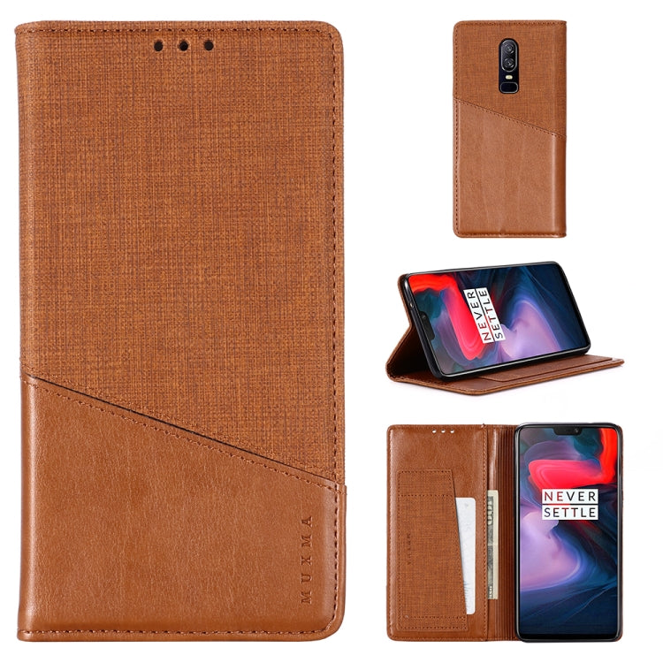 For OnePlus 6 MUXMA MX109 Horizontal Flip Leather Case with Holder & Card Slot & Wallet
