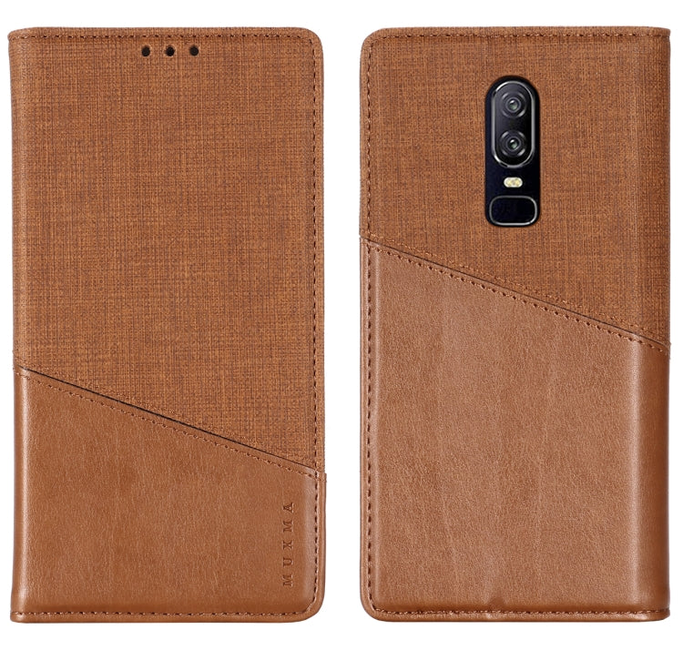 For OnePlus 6 MUXMA MX109 Horizontal Flip Leather Case with Holder & Card Slot & Wallet