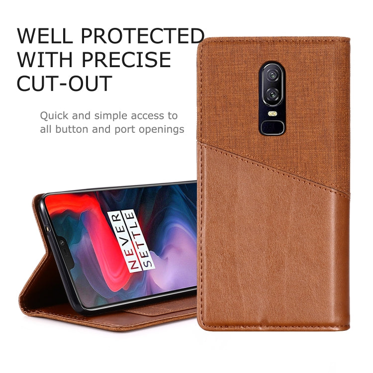 For OnePlus 6 MUXMA MX109 Horizontal Flip Leather Case with Holder & Card Slot & Wallet