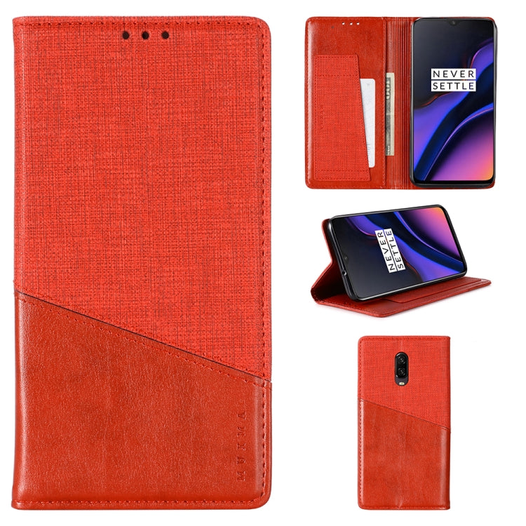 For OnePlus 6T MUXMA MX109 Horizontal Flip Leather Case with Holder & Card Slot & Wallet