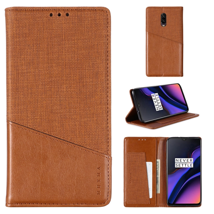 For OnePlus 6T MUXMA MX109 Horizontal Flip Leather Case with Holder & Card Slot & Wallet