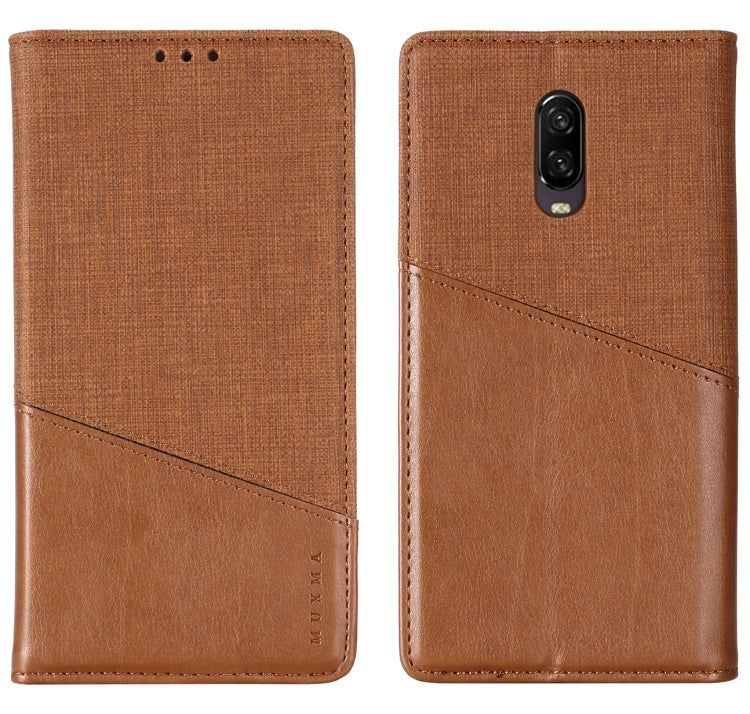 For OnePlus 6T MUXMA MX109 Horizontal Flip Leather Case with Holder & Card Slot & Wallet