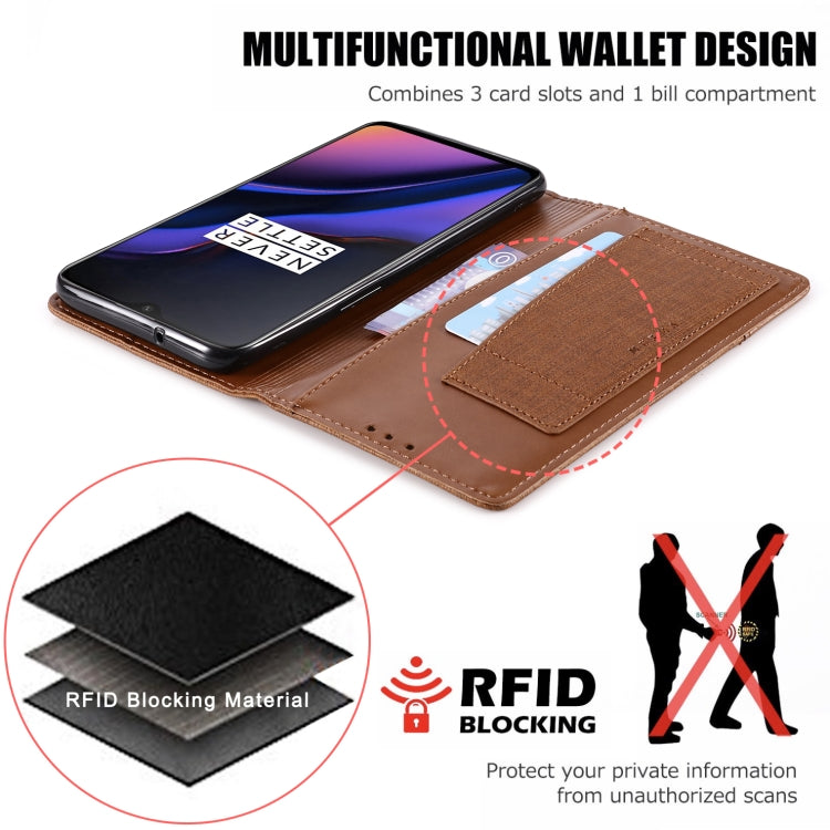 For OnePlus 6T MUXMA MX109 Horizontal Flip Leather Case with Holder & Card Slot & Wallet