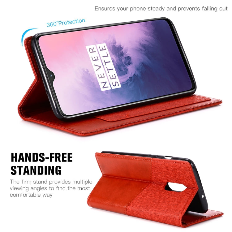 For OnePlus 7 MUXMA MX109 Horizontal Flip Leather Case with Holder & Card Slot & Wallet