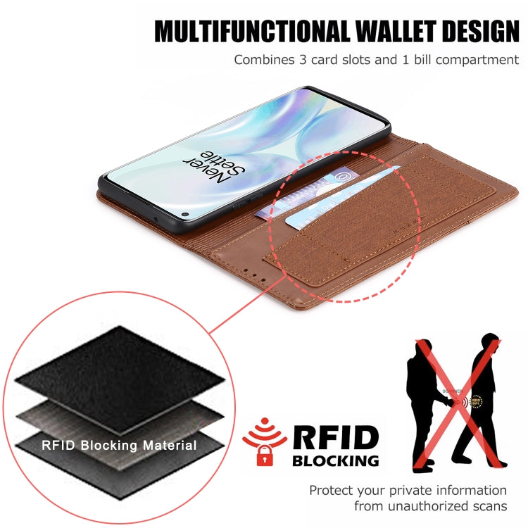 For OnePlus 8 MUXMA MX109 Horizontal Flip Leather Case with Holder & Card Slot & Wallet