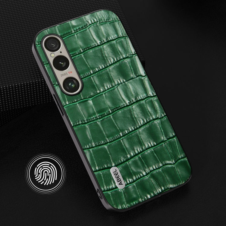 For Sony Xperia 1 VI ABEEL Crocodile Texture Genuine Leather Phone Case