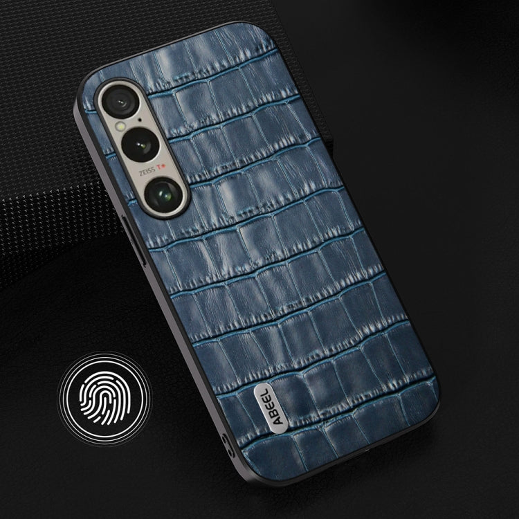 For Sony Xperia 1 VI ABEEL Crocodile Texture Genuine Leather Phone Case