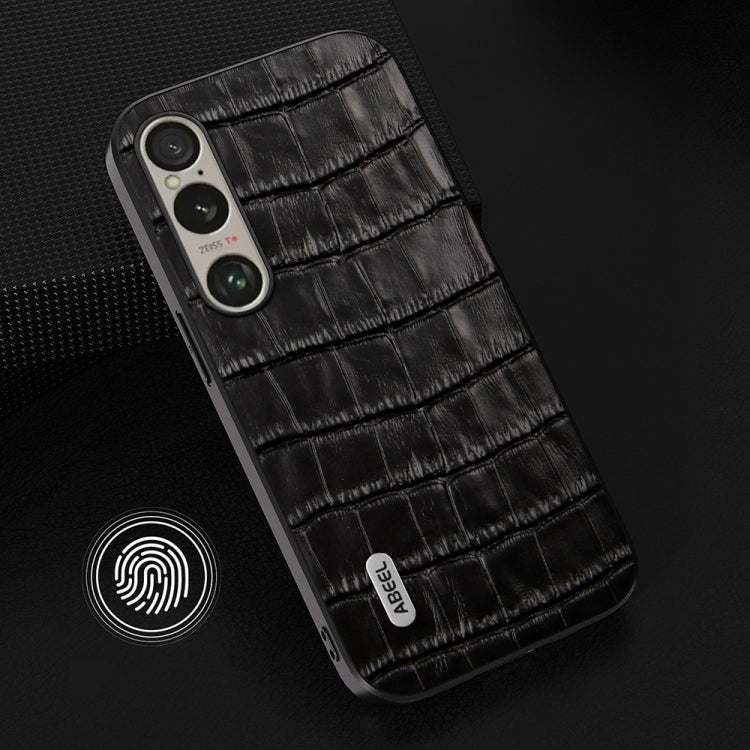 For Sony Xperia 1 VI ABEEL Crocodile Texture Genuine Leather Phone Case