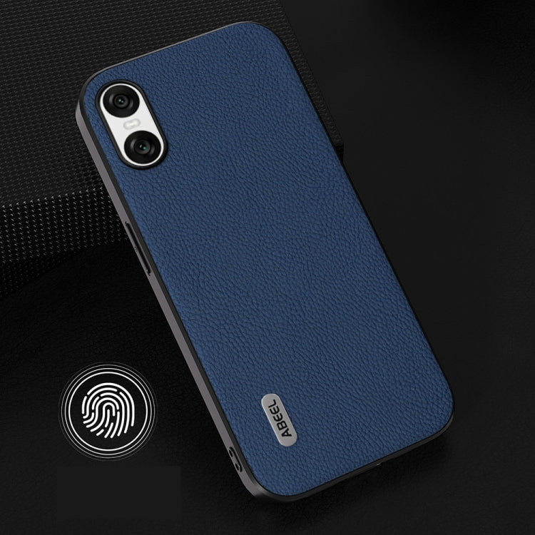 For Sony Xperia 10 VI ABEEL Genuine Leather + PC Litchi Texture Phone Case