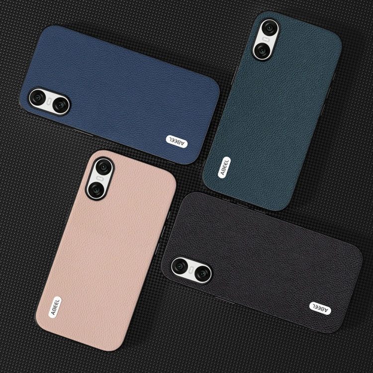 For Sony Xperia 10 VI ABEEL Genuine Leather + PC Litchi Texture Phone Case