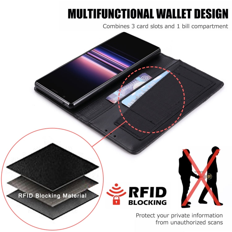 For Sony Xperia 5 MUXMA MX109 Horizontal Flip Leather Case with Holder & Card Slot & Wallet