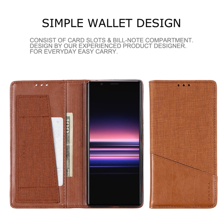 For Sony Xperia 5 MUXMA MX109 Horizontal Flip Leather Case with Holder & Card Slot & Wallet