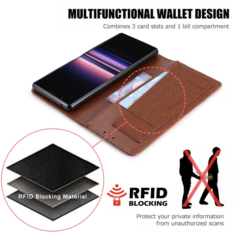 For Sony Xperia 5 MUXMA MX109 Horizontal Flip Leather Case with Holder & Card Slot & Wallet