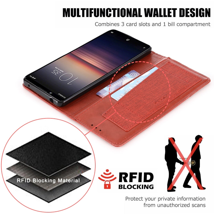 For Sony Xperia 1 II MUXMA MX109 Horizontal Flip Leather Case with Holder & Card Slot & Wallet