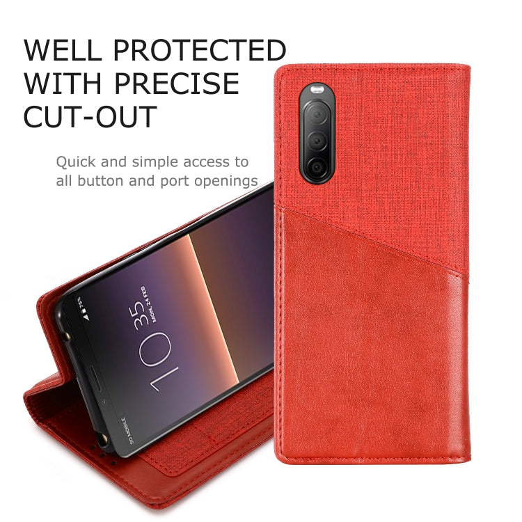 For Sony Xperia 10 II MUXMA MX109 Horizontal Flip Leather Case with Holder & Card Slot & Wallet