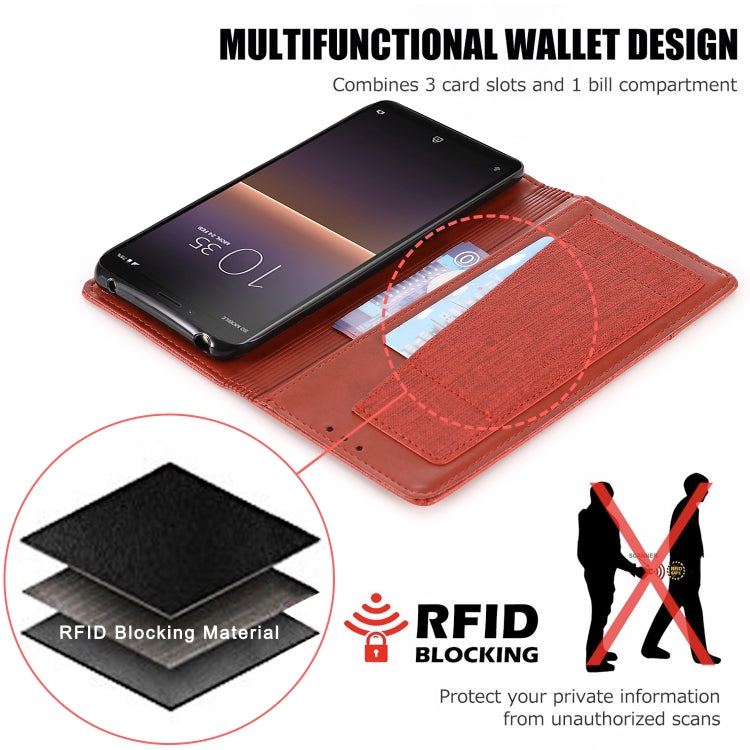 For Sony Xperia 10 II MUXMA MX109 Horizontal Flip Leather Case with Holder & Card Slot & Wallet